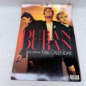 Vintage 1988 Duran Duran Official Calendar Danilo Promotions Rare 80s Memorabili